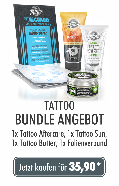 4-teiliges Tattoo Pflege Set für die tätowierte Haut