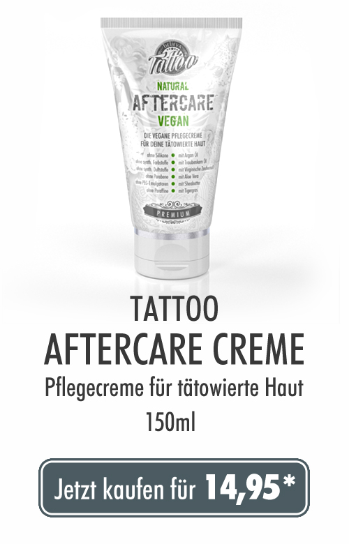 Creme für eine gepflegte tätowierte Haut sowie täglichen Gebrauch