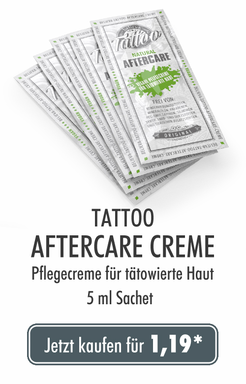 Creme für eine gepflegte tätowierte Haut sowie täglichen Gebrauch
