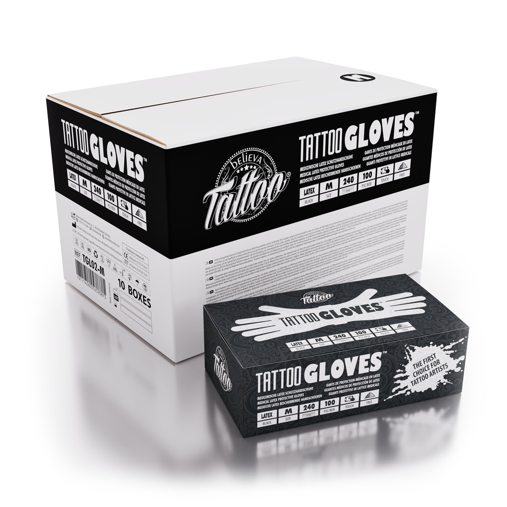 Believa Tattoo Gloves Latex 100 Stück